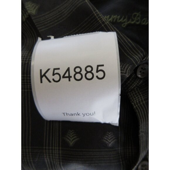 Tommy Bahama Shirt Large Silk Hawaiian Performance Plaid Palm AOP - Picture 11 of 11